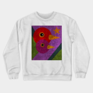 retro Bird Polygon Art Art,Pop Art Crewneck Sweatshirt